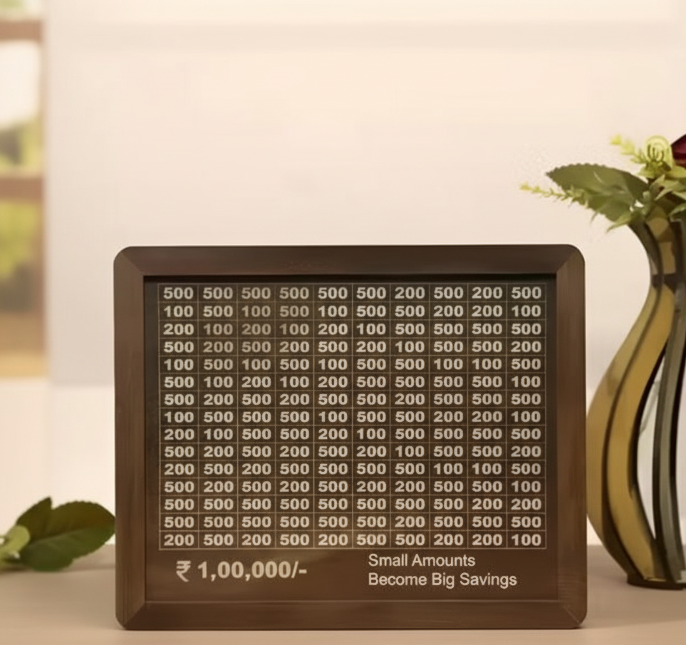 Wooden Money Saving Box with Numbers